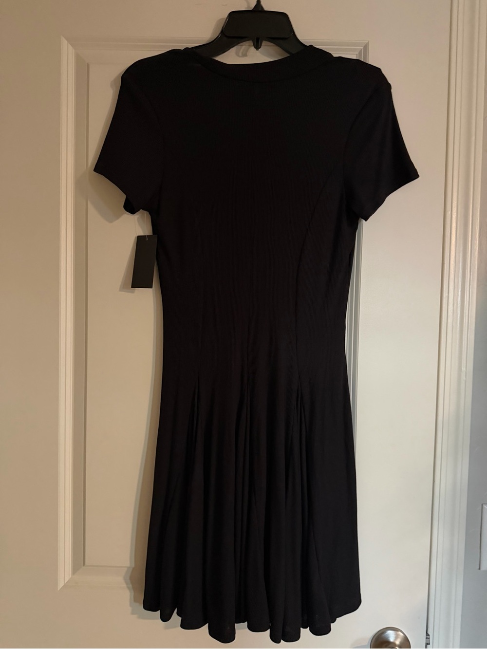 Midnight Hour Lace Up Skater Dress Black Goth Medium NWT - Picture 5 of 6